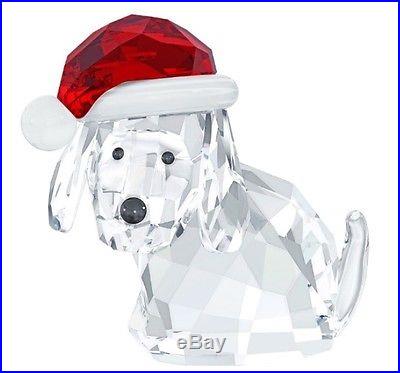 DOG WITH SANTA'S HAT CRYSTAL CHRISTMAS 2014 SWAROVSKI XMAS #5060449