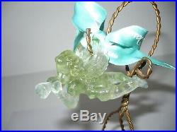 Daum Angel Pate De Verre Crystal France Cherub Art Glass Christmas Ornament