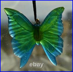 Daum Crystal France Butterfly Christmas Ornament with Pouch You pick color