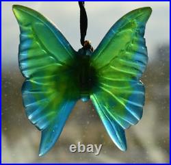 Daum Crystal France Butterfly Christmas Ornament with Pouch You pick color