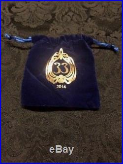 Disney Club 33 Logo 2014 Holiday Crystal Tree Ornament NIP