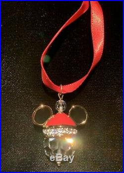 Disney Mickey Mouse Ears by SWAROVSKI Crystal Pendant Christmas Ornament NEW