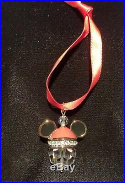 Disney Mickey Mouse Ears by SWAROVSKI Crystal Pendant Christmas Ornament NEW
