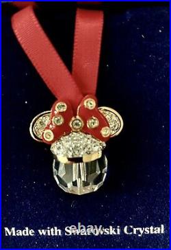 Disney Minnie Swarovski Crystal Christmas Ornament Nib