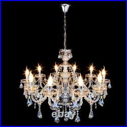 E12 Elegant Crystal Candle Decoration Chandelier Pendant Ceiling Light 10Lamps