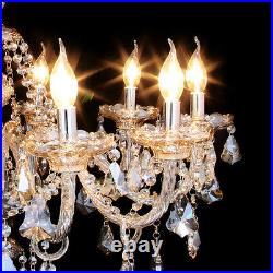 E12 Elegant Crystal Candle Decoration Chandelier Pendant Ceiling Light 10Lamps