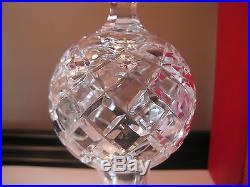 EUC IOB Waterford Crystal 10.5 Ornament Ball Christmas Tree Topper Spire Signed