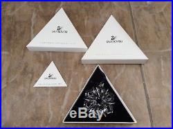 EXCELLENT Swarovski Crystal 1999 SNOWFLAKE Annual Christmas Ornament Box & COA