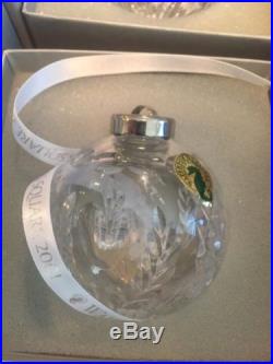 Eight Waterford Crystal 2001 Hope For Abundance Times Square Christmas Ornaments