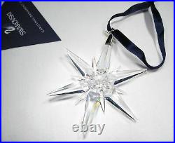 Estate Swarovski 2005 Large Crystal Snowflake Ornament Original Box Papers C1954