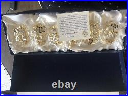 Faberge Imperial Collection Set Of 6 Crystal Palace Egg Ornaments. New In Box