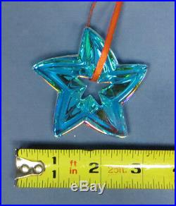 Flawless Exquisite BACCARAT Crystal IRIDESCENT STAR Christmas Tree Ornament MIB