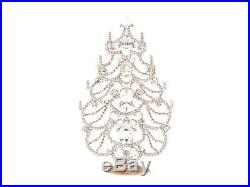 Free standing Czech glass rhinestone cabochon Christmas tree ornament crystal