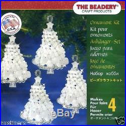 Frosted Crystal Twist Trees Beaded Christmas Ornament Kit Beadery 7213