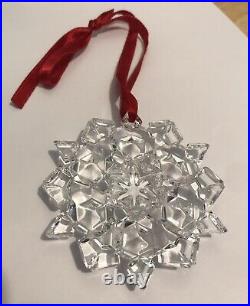 Genuine Tiffany & Co 2011 Crystal Snowflake Christmas Ornament with Dust Bag & Box