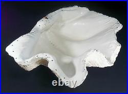 Giant Clam Shell Sculpture Ornament Bowl Encrusted Crystal Gems celebration gift