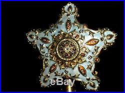 Gold Star Finial Swarovski Crystals Tree Topper Jay Strongwater 13.5 Christmas