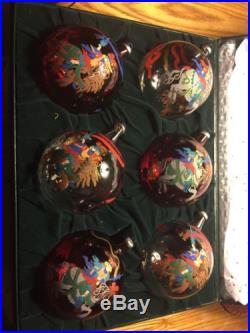 Gucci Hand Painted Christmas Ornaments Rare