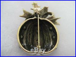 HEIDI DAUS Holly Jolly Crystal/Enamel Ornament Pin (Orig. $149.95)-LAST ONE