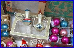 HUGE LOT 210 VTG ANTIQUE Christmas Ornaments Germany Poland Shiny Brite Mercury