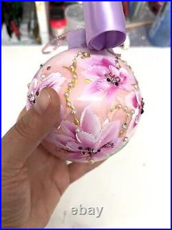 Hand Painted Christmas Ornaments With Swarovski