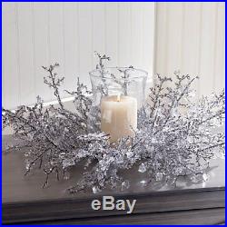 Ice Crystal Centerpiece With Glass Globe Home Christmas Decoration Tabletop Indoor