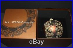JAY STRONGWATER 15 Circumference Brown Golden Swarovski Christmas ornament