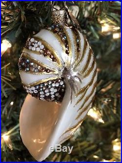 JAY STRONGWATER Glass Ornament WITH SWAROVSKI CRYSTALS! Christmas or Year Round