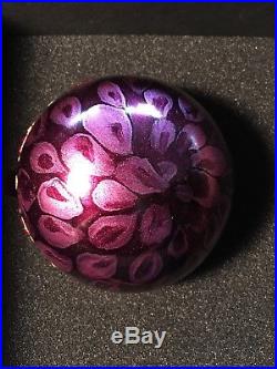 Jay Strongwater 2003 Burgundy Round Swarovski Crystals Glass Christmas Ornament
