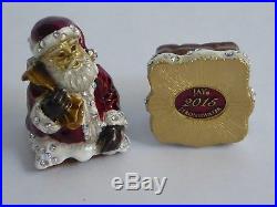 Jay Strongwater 2015 Christmas Santa Trinket Box Swarovski Crystal BNIB