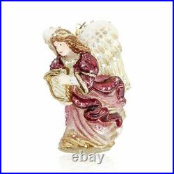 Jay Strongwater Angel With Harp Glass Ornament #sdh20009-216 Brand Nib Save$ F/s