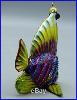 Jay Strongwater Bejeweled Sailfin Fish Christmas Ornament Swarovski Crystal