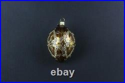 Jay Strongwater Bronze Swarovski Crystal 2003 Egg Christmas Ornament