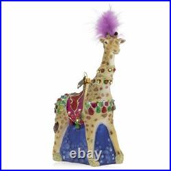 Jay Strongwater Carousel Giraffe Glass Ornament #sdh2332-250 Brand Nib Save$ F/s