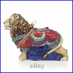 Jay Strongwater Carousel Lion Glass Ornament #sdh2275-250 Brand Nib Save$$ F/sh