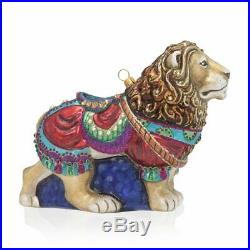 Jay Strongwater Carousel Lion Glass Ornament #sdh2275-250 Brand Nib Save$$ F/sh