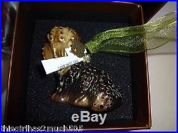 Jay Strongwater DOG Christmas Ornament with Swarovski Crystals