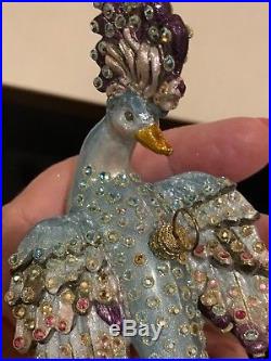 Jay Strongwater Exotic Bird Christmas Ornament With Swarovski Crystals