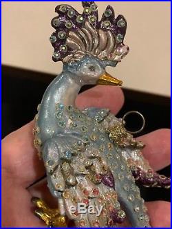 Jay Strongwater Exotic Bird Christmas Ornament With Swarovski Crystals