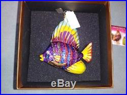 Jay Strongwater FISH Swarovski Crystal Glass Christmas Ornament -New-In Box