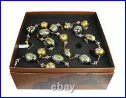 Jay Strongwater Great 64 Bee Glass Garland Ornament Swarovski Used Original Box