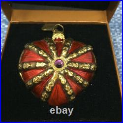 Jay Strongwater Holiday Ornament with Swarovski Crystals Mint in Box