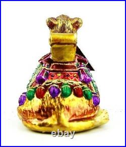 Jay Strongwater Jubilee Camel Glass Ornament Swarovski Brand New Box