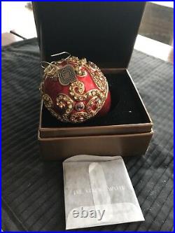 Jay Strongwater Neiman Marcus 2002 Ball Crystal Ornament In Box