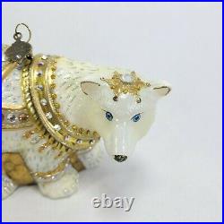 Jay Strongwater Polar Bear with Swarovski Crystals Christmas Ornament