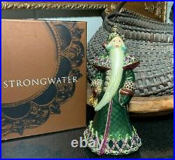 Jay Strongwater Santa Claus Holiday Christmas Ornament Swarovski Crystals withBox