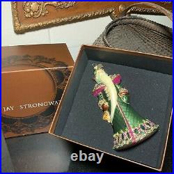 Jay Strongwater Santa Claus Holiday Christmas Ornament Swarovski Crystals withBox