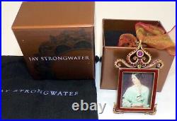 Jay Strongwater Small Red Picture Frame Tree Ornament Swarovski Crystals