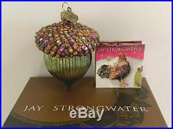 Jay Strongwater Swarovski Crystals Acorn Christmas Ornament