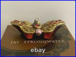 Jay Strongwater Swarovski Crystals Butterfly Christmas Ornament